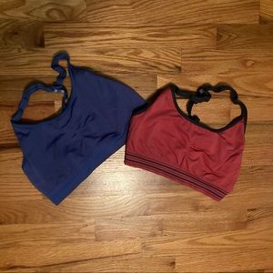 2 Size Large MTA Light Support Sports Bras